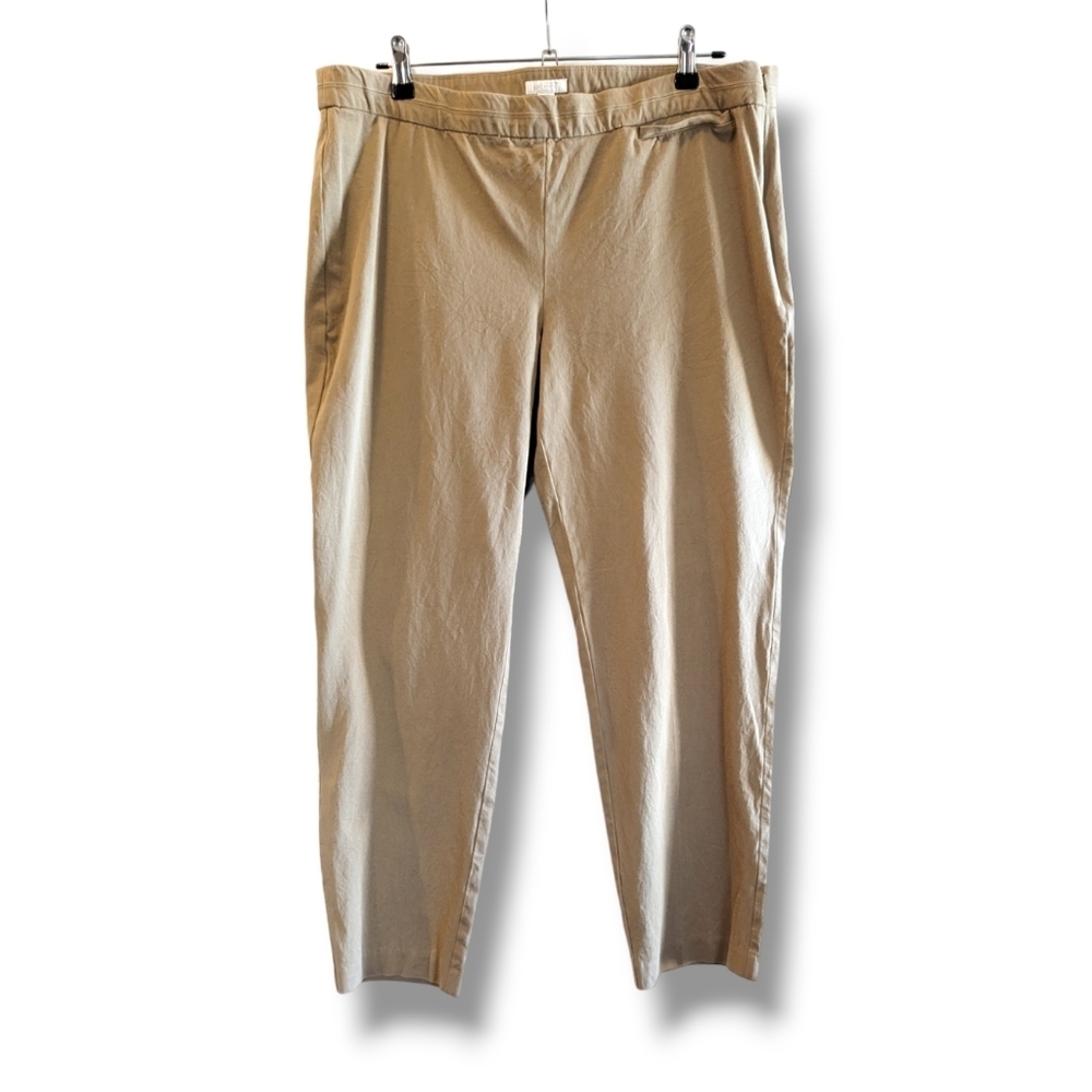 J. Jill Precision Stretch Casual Pants 12‎ Tan Neutral Pant